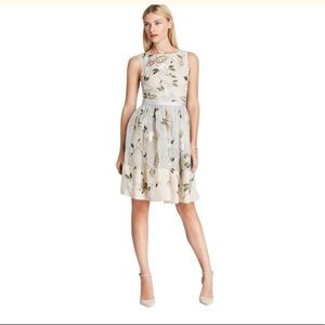 NEEDLE & THREAD Beige Silk Sleeveless Party Cockta